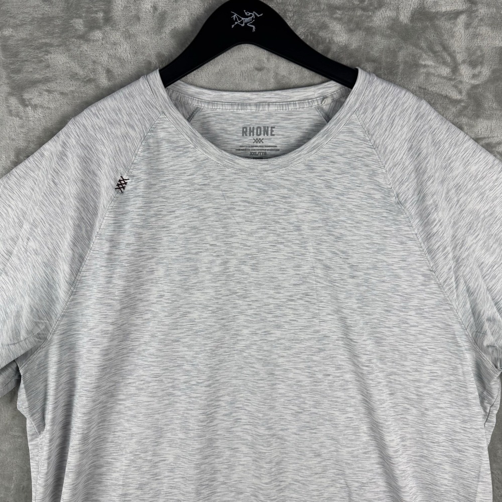 Rhone Reign Tee Performance Athletic Heather Gray Shirt Mens XXL Golf Stretch